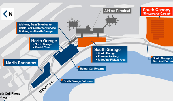 Omaha Airport Parking Map Airport Maps | OMA Omaha Eppley Airfield