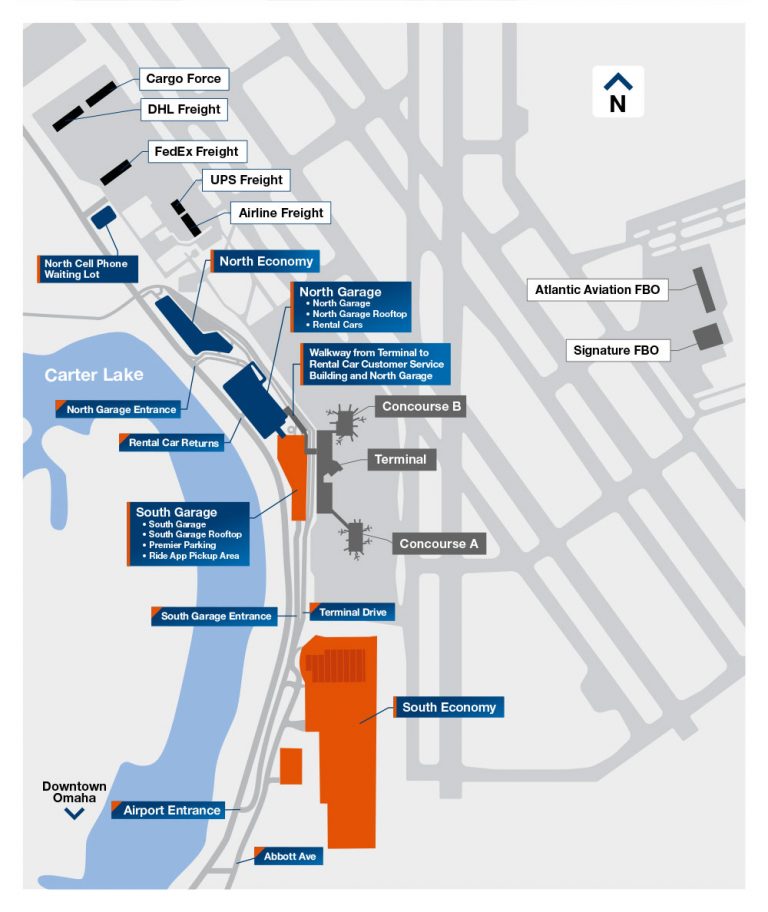 Airport Maps: Eppley Overview | OMA Omaha Eppley Airfield