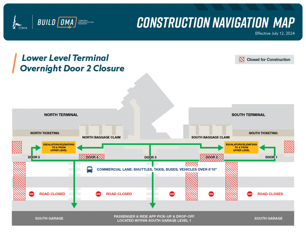 Build OMA Lower Level Terminal Overnight Door 2 Closure | July 12, 2024