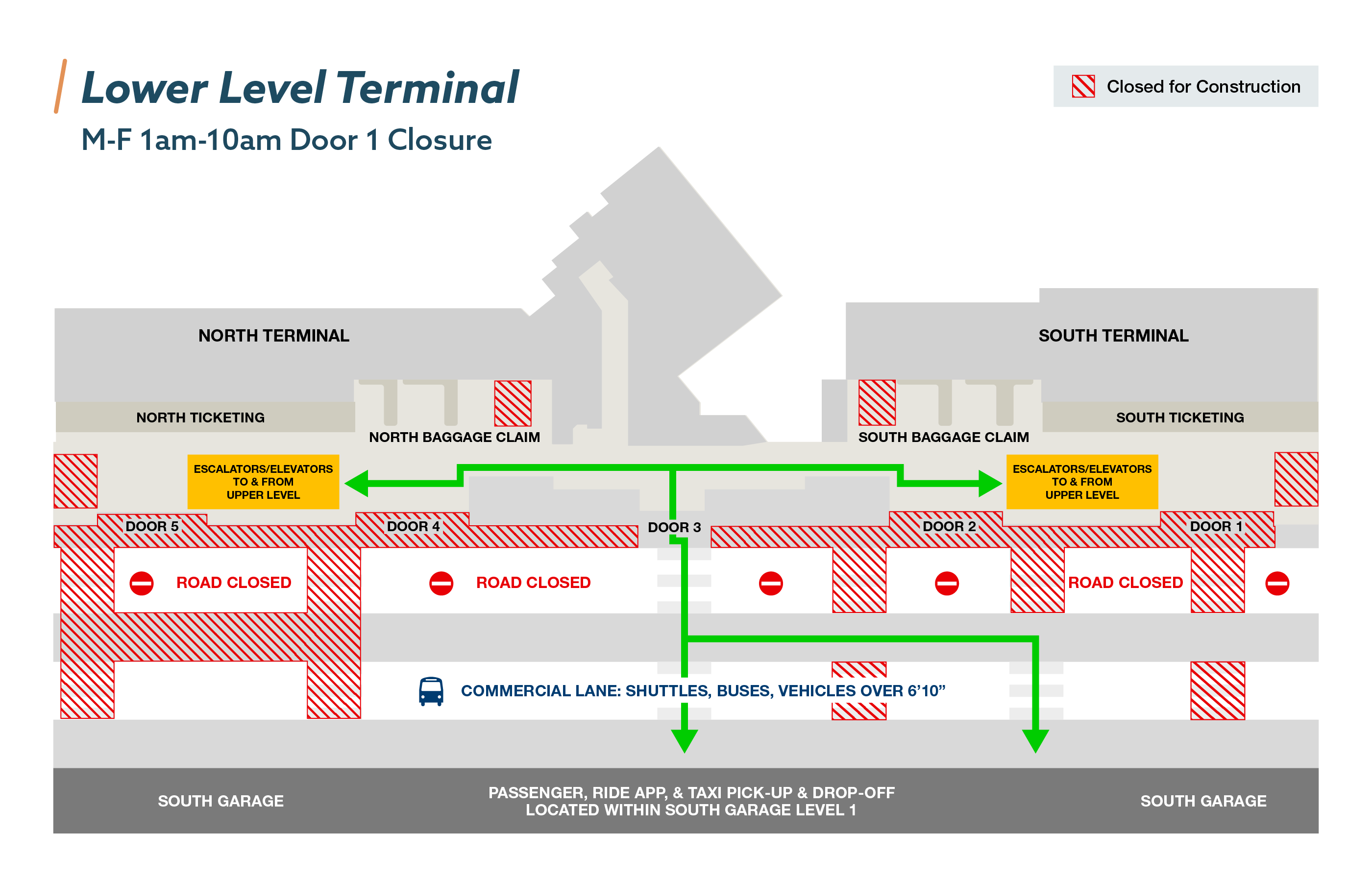 Build OMA Construction Navigation | Lower Level Terminal Overnight | October 1, 2024